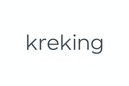 a simple writtren logo for kreking. transparent background