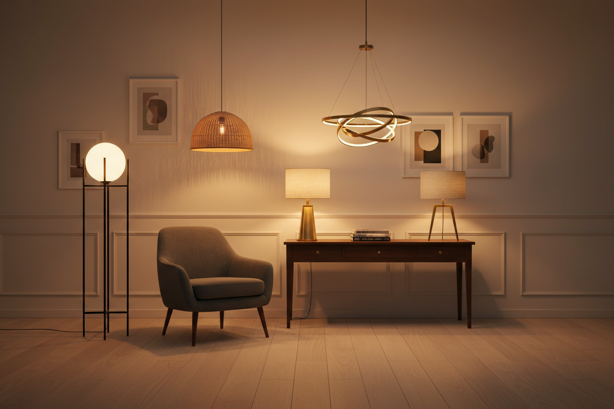 different lamps, no text